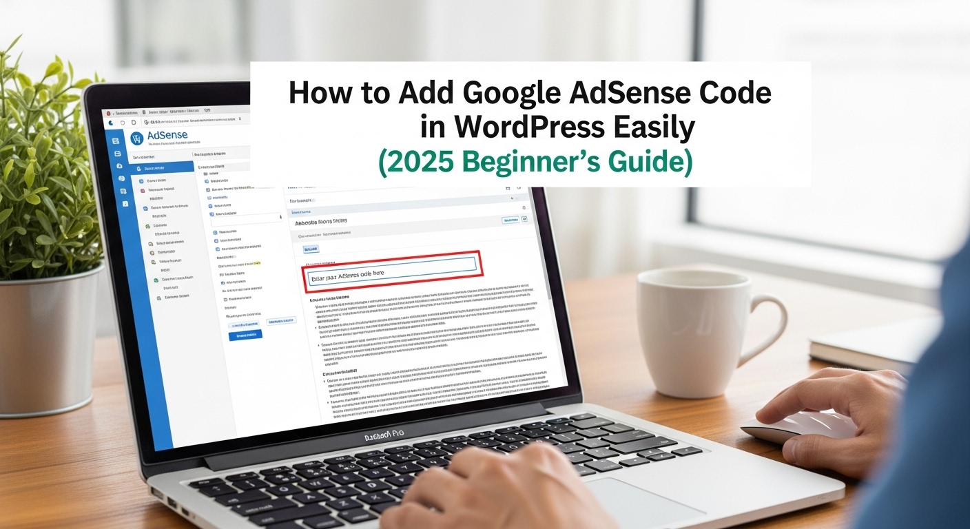 How to Add Google AdSense Code in WordPress Easily (2025 Beginner’s Guide)